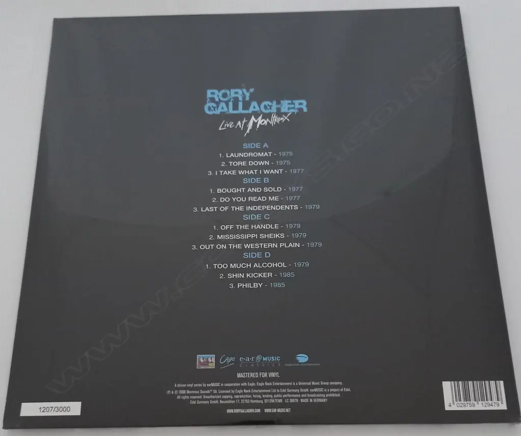 Rory Gallagher, Live At Montreux (sealed album) Image 1++